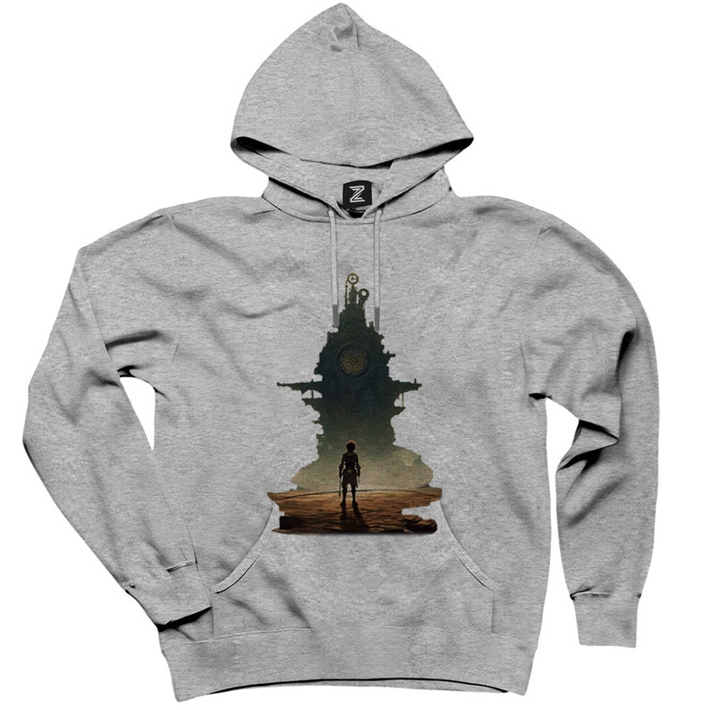 Last Warrior Gri Kapşonlu Sweatshirt Hoodie