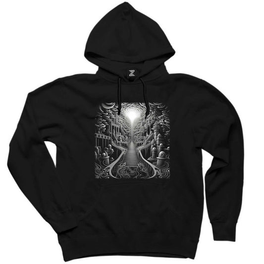 Underground City Siyah Kapşonlu Sweatshirt Hoodie