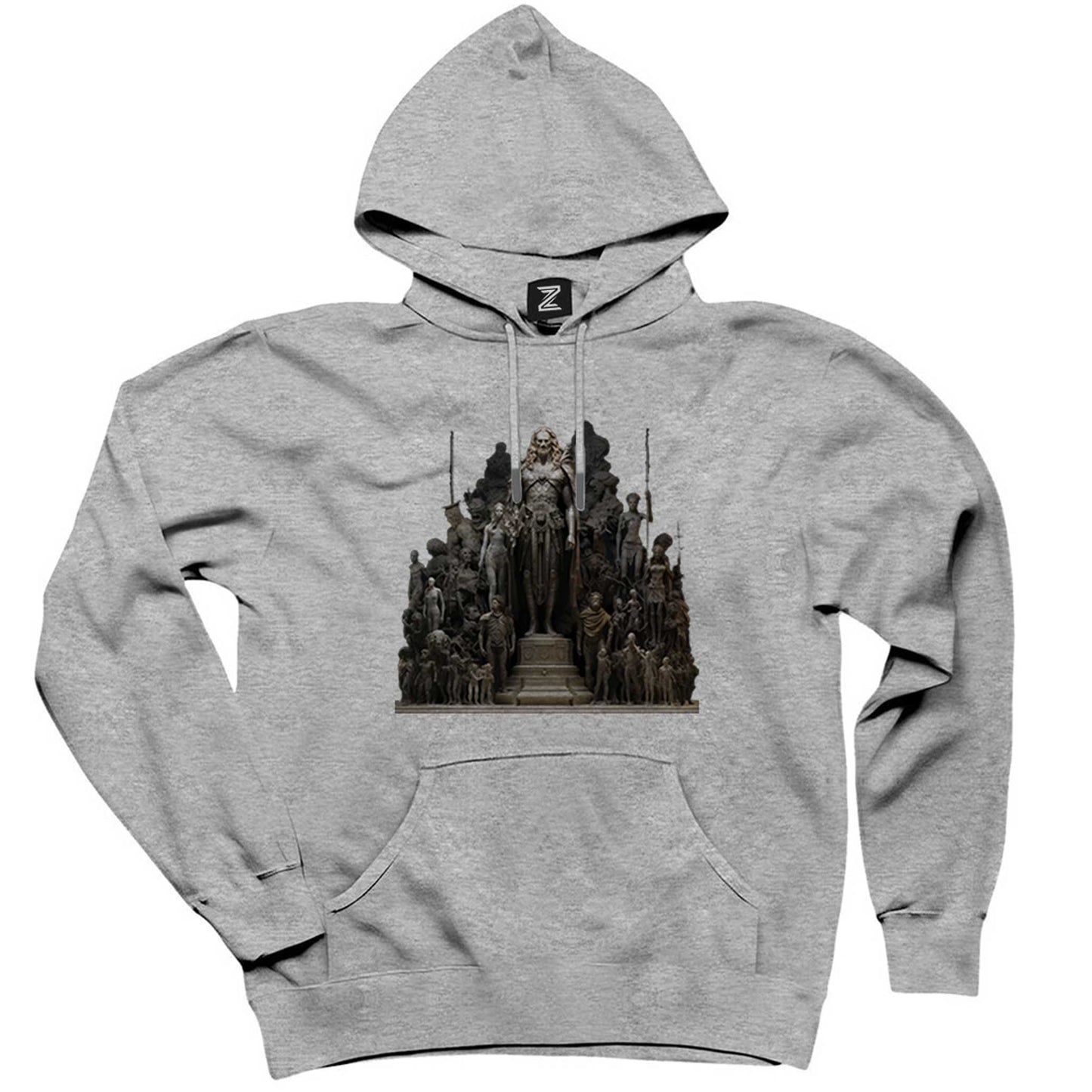 Human History Gri Kapşonlu Sweatshirt Hoodie