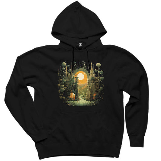 Journey To Hope Siyah Kapşonlu Sweatshirt Hoodie