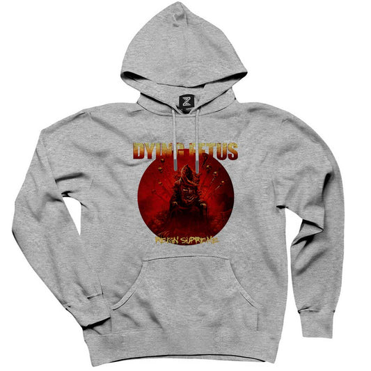 Dying Fetus Reign Supreme Gri Kapşonlu Sweatshirt Hoodie