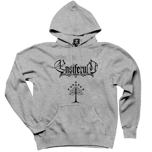 Ensiferum Tree of life Gri Kapşonlu Sweatshirt Hoodie
