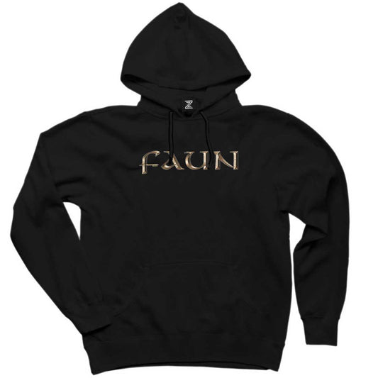 Faun Color Logo Siyah Kapşonlu Sweatshirt Hoodie