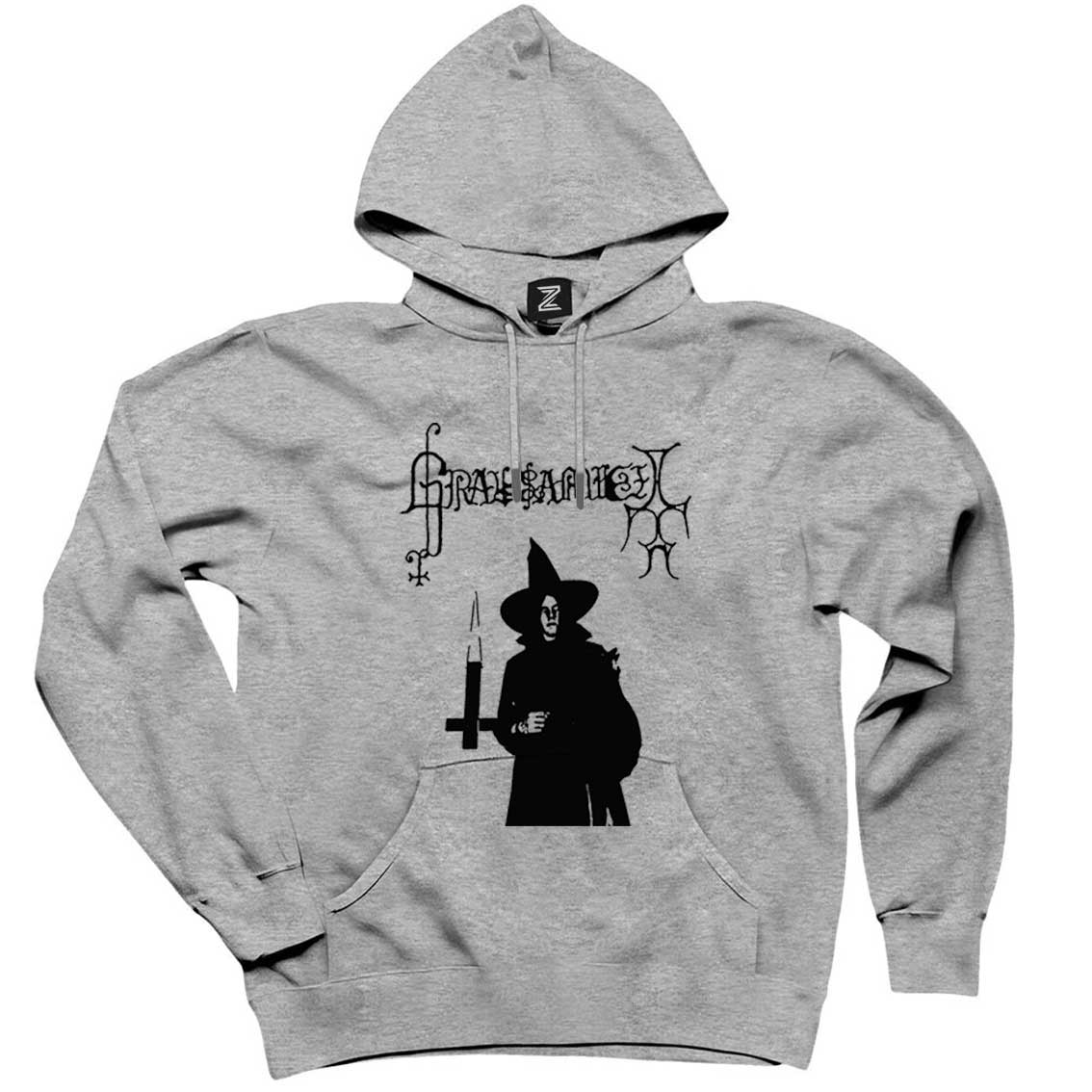 Grausamkeit Satan's Addicktion Gri Kapşonlu Sweatshirt Hoodie