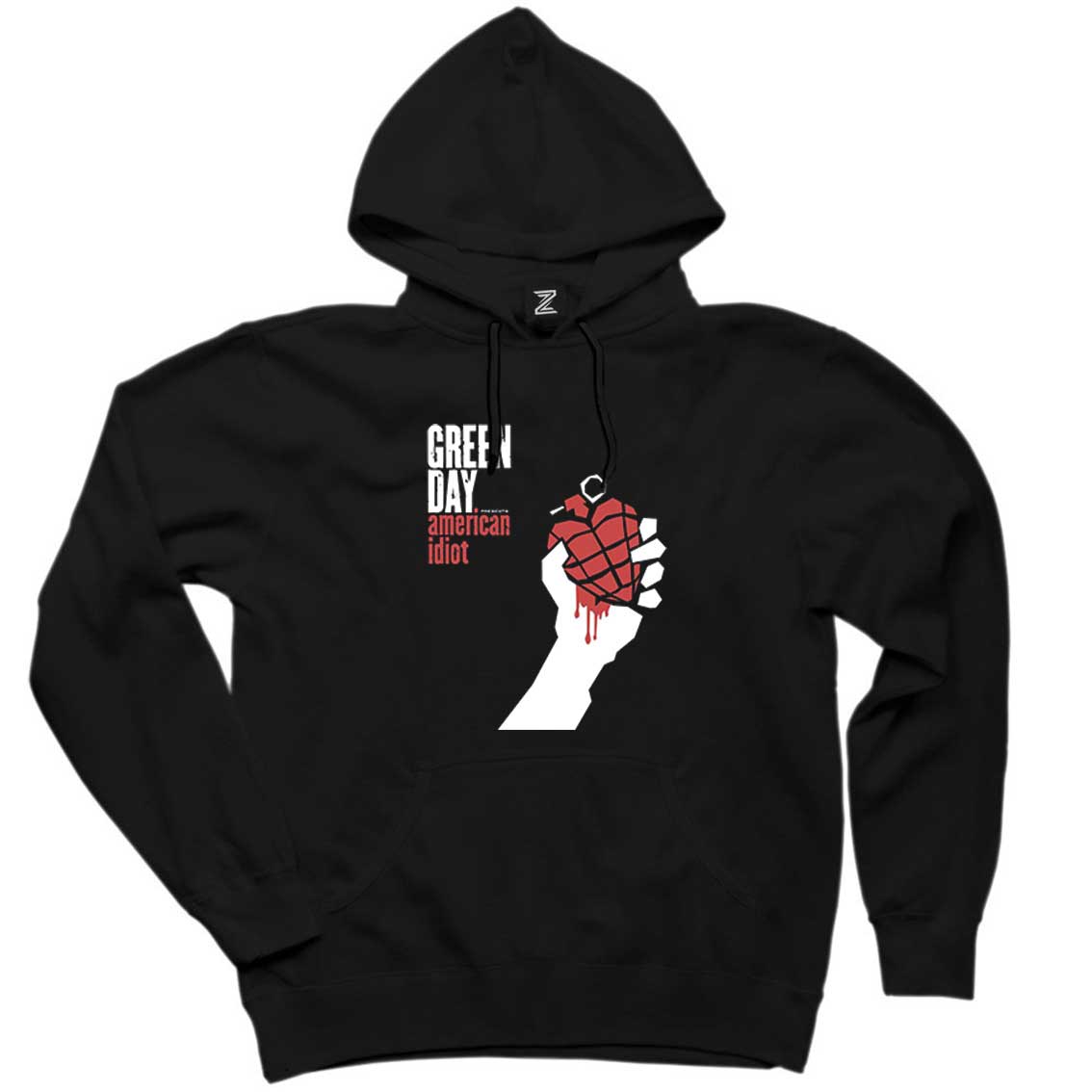Green Day American Idiot Siyah Kapşonlu Sweatshirt Hoodie