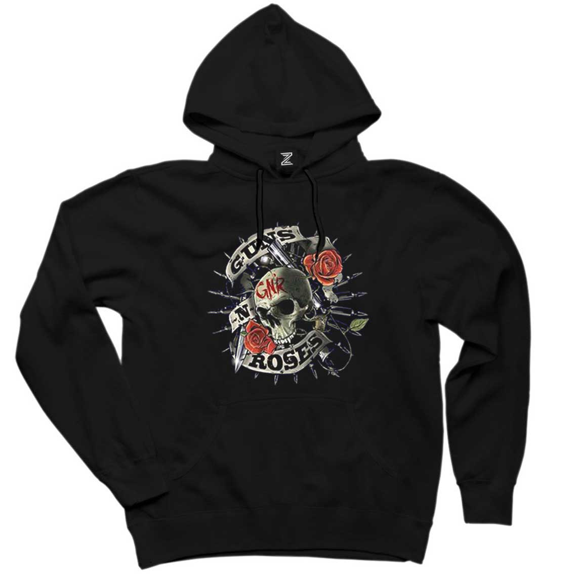Gun N Roses Firepower Siyah Kapşonlu Sweatshirt Hoodie