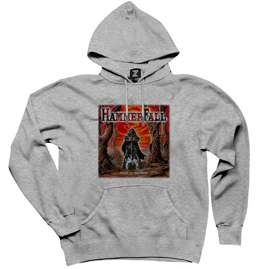 Hammerfall Glory To The Brave Gri Kapşonlu Sweatshirt Hoodie