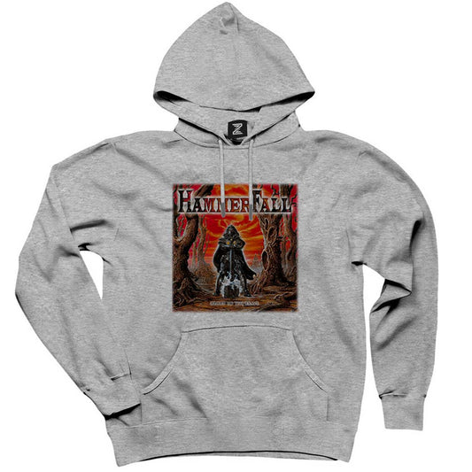 Hammerfall Glory To The Brave Gri Kapşonlu Sweatshirt Hoodie