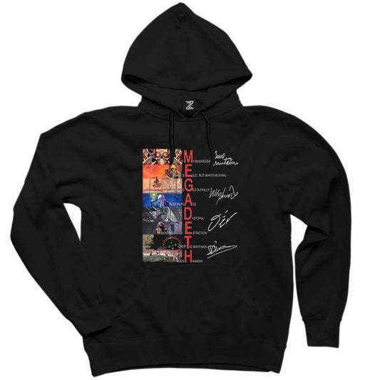 Megadeth Albums Cover Siyah Kapşonlu Sweatshirt Hoodie