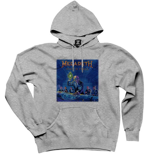 Megadeth Rust in Peace Gri Kapşonlu Sweatshirt Hoodie