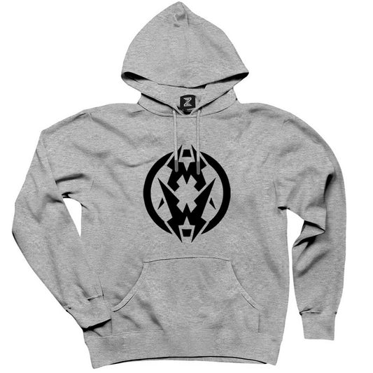 Municipal Waste Logo Gri Kapşonlu Sweatshirt Hoodie