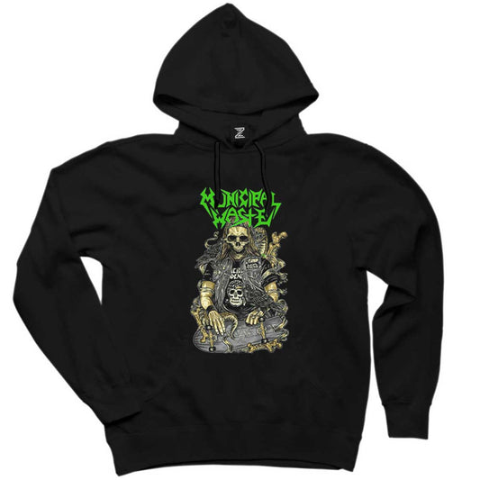 Municipal Waste Skaterskull Siyah Kapşonlu Sweatshirt Hoodie