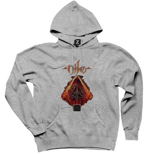 Nile Vile Nilotic Rites Gri Kapşonlu Sweatshirt Hoodie