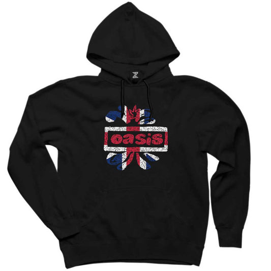 Oasis Logo Siyah Kapşonlu Sweatshirt Hoodie