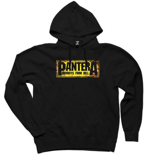 Pantera Cowboys from Hell Text Siyah Kapşonlu Sweatshirt Hoodie