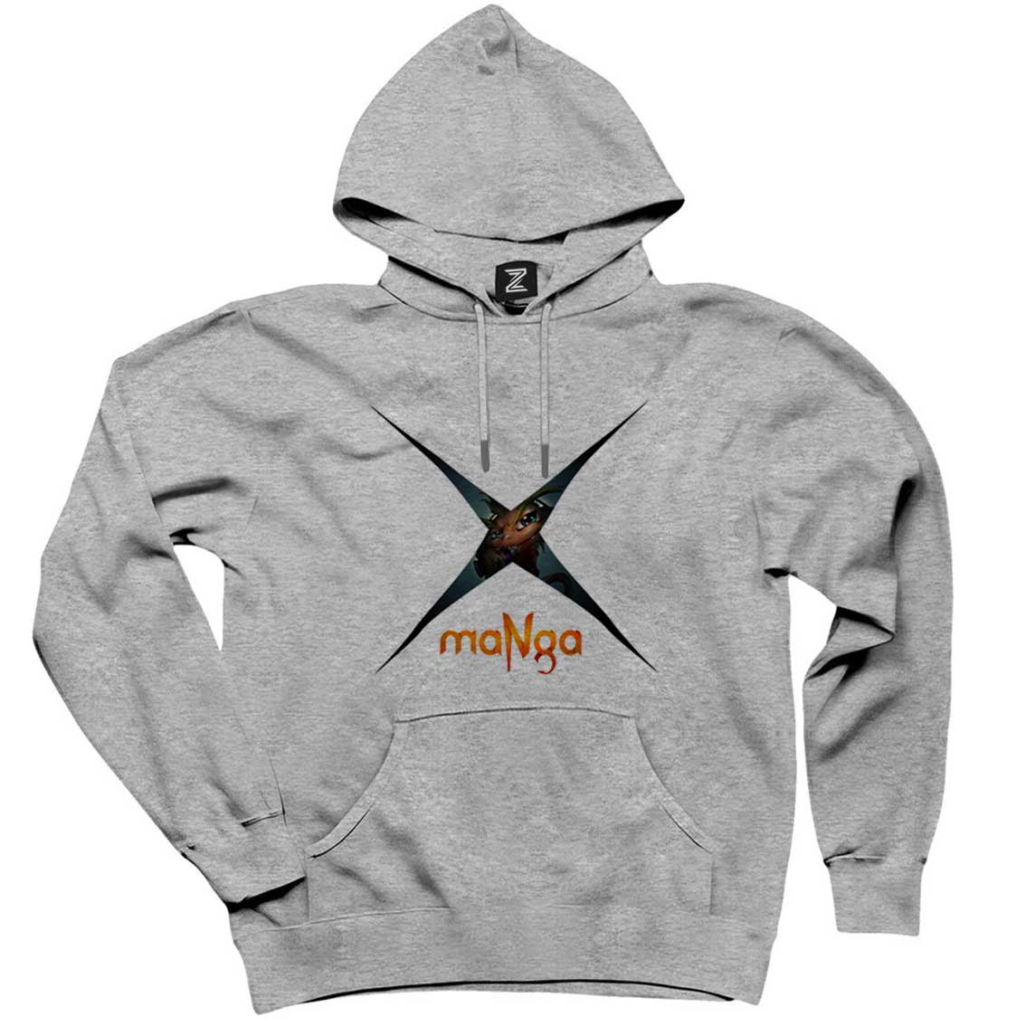 MaNga 1000 Parça Gri Kapşonlu Sweatshirt Hoodie