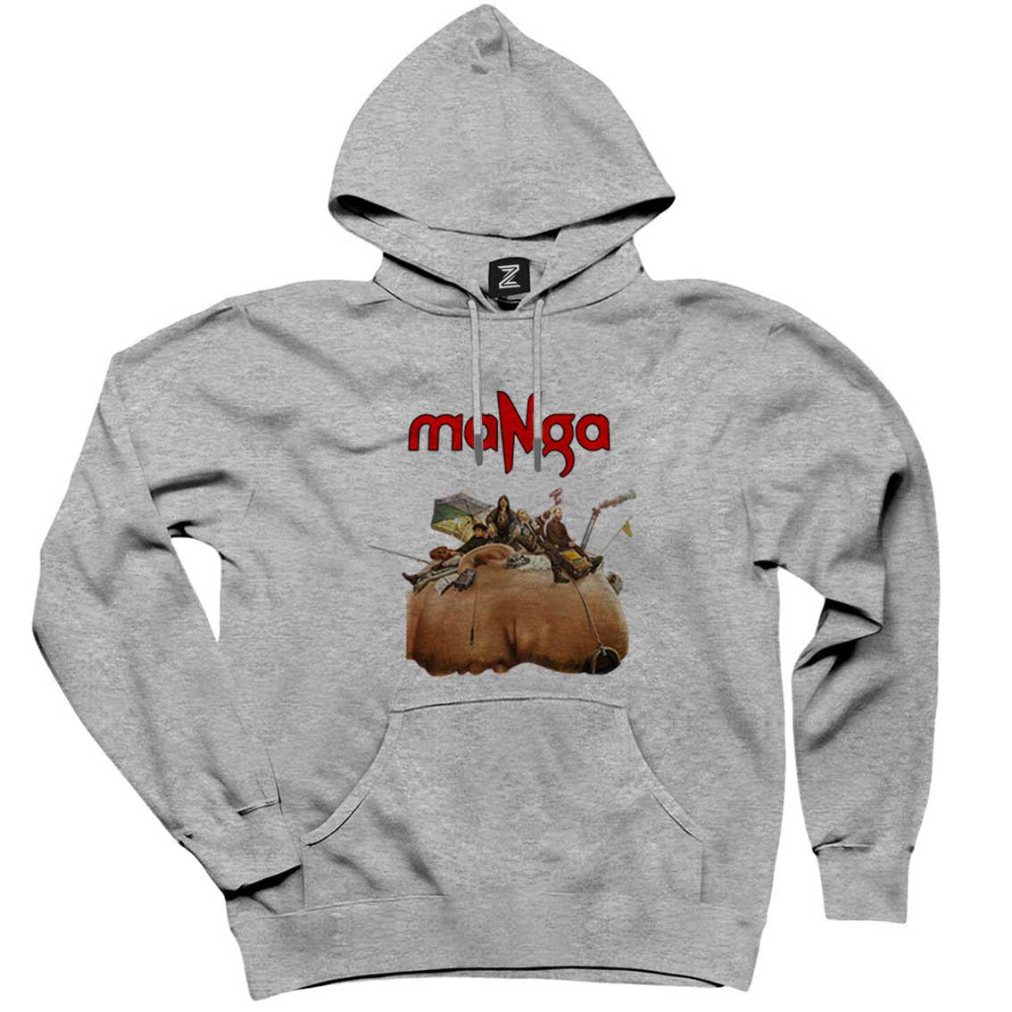 MaNga Antroposen Gri Kapşonlu Sweatshirt Hoodie