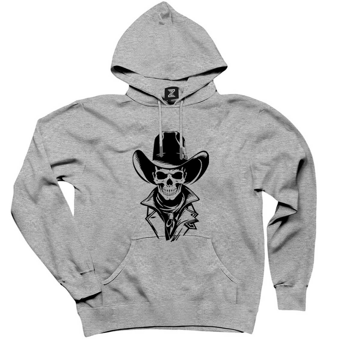 Mr. Kovboy Gri Kapşonlu Sweatshirt Hoodie