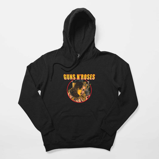 Guns N Roses Woman Siyah Kapşonlu Sweatshirt Hoodie Hoodie