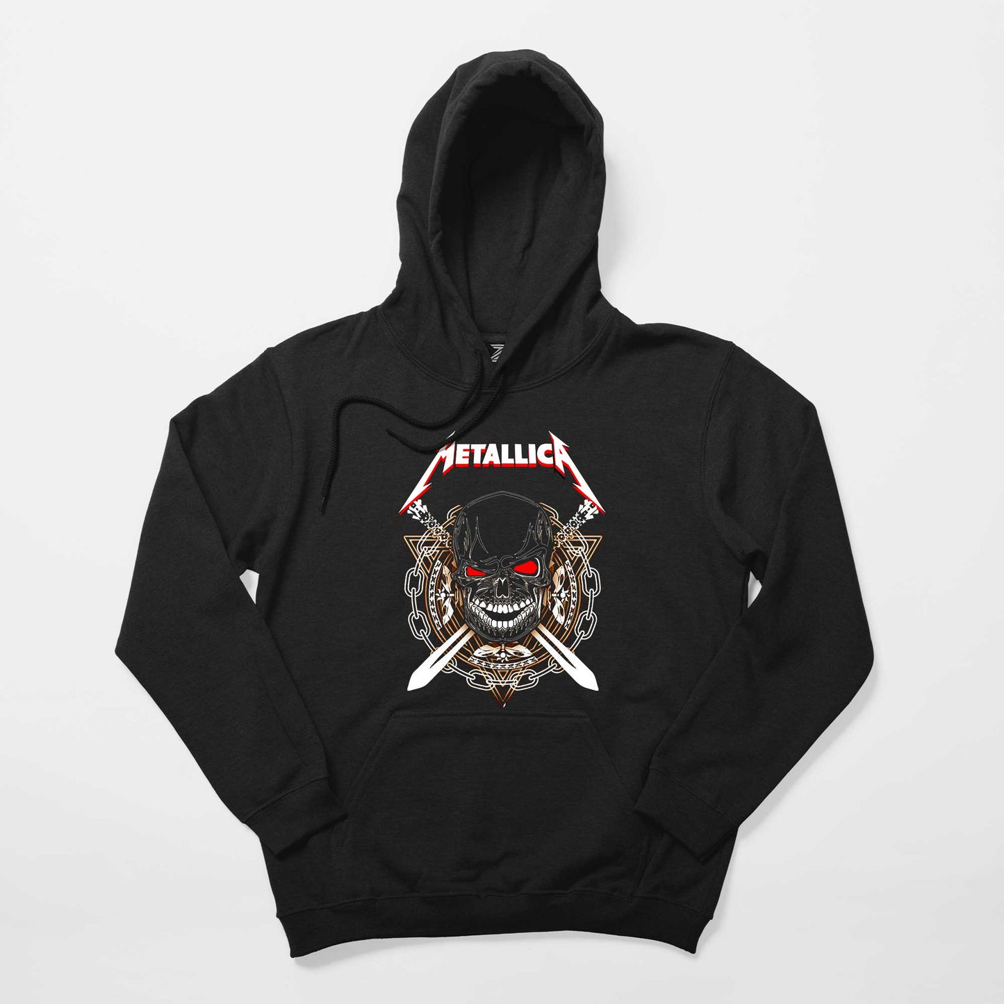 Metallica Warrior Siyah Kapşonlu Sweatshirt Hoodie Hoodie