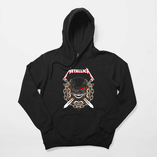 Metallica Warrior Siyah Kapşonlu Sweatshirt Hoodie Hoodie