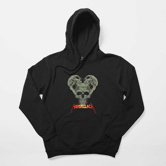 Metallica 3 Dry Heads Siyah Kapşonlu Sweatshirt Hoodie Hoodie