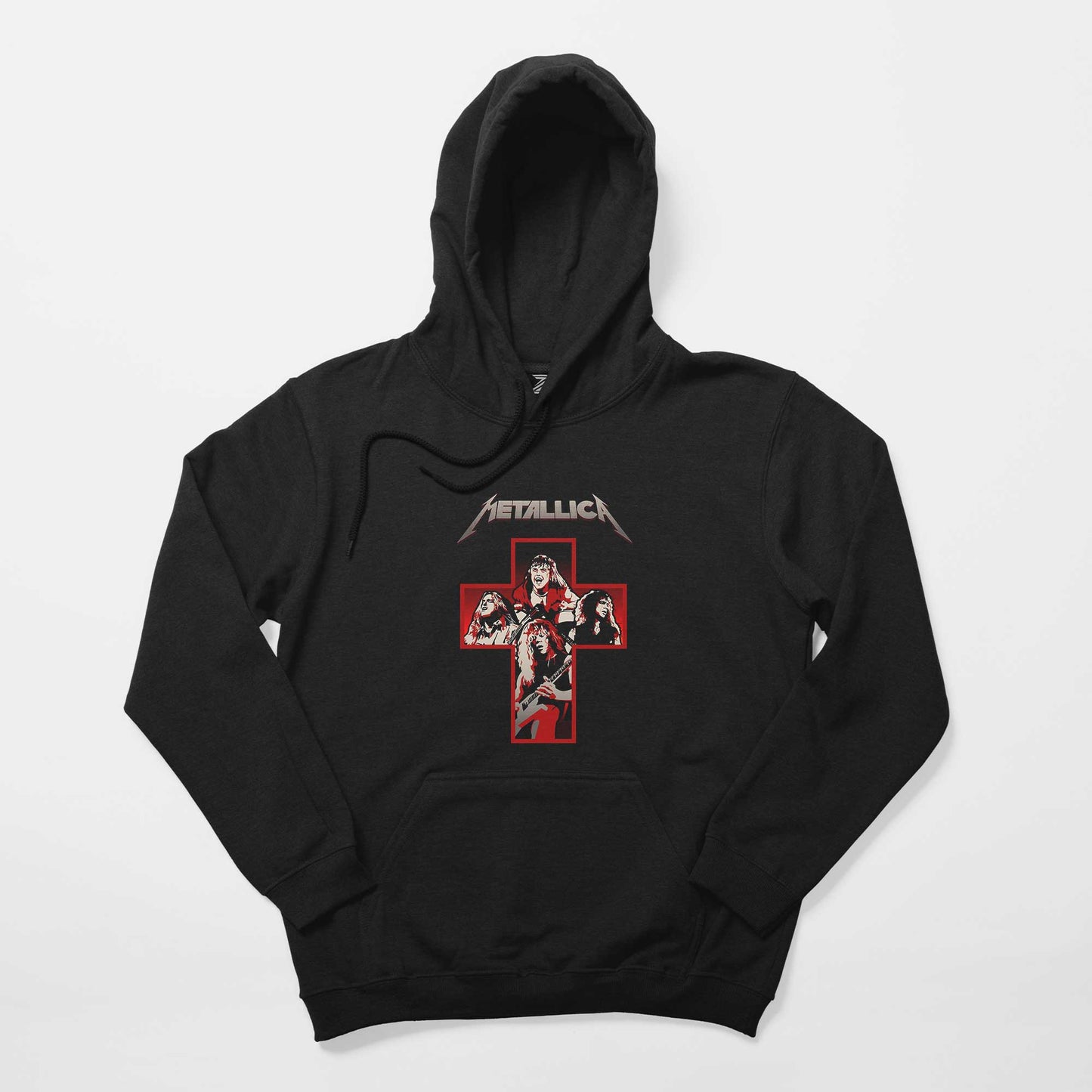 Metallica Silhouettes İnside The Cross Siyah Kapşonlu Sweatshirt Hoodie