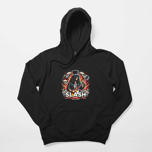 Slash Gibson Siyah Kapşonlu Sweatshirt Hoodie Hoodie