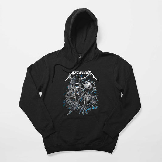 Metallica Vikings Siyah Kapşonlu Sweatshirt Hoodie Hoodie