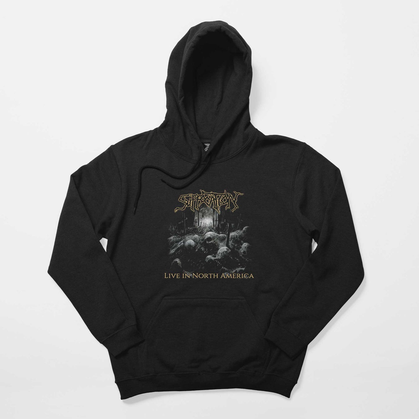 Suffocation Live In North Amerıca Siyah Kapşonlu Sweatshirt Hoodie