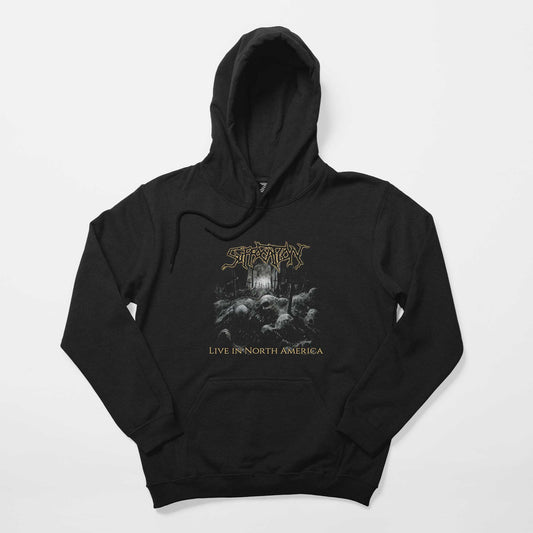 Suffocation Live In North Amerıca Siyah Kapşonlu Sweatshirt Hoodie Hoodie