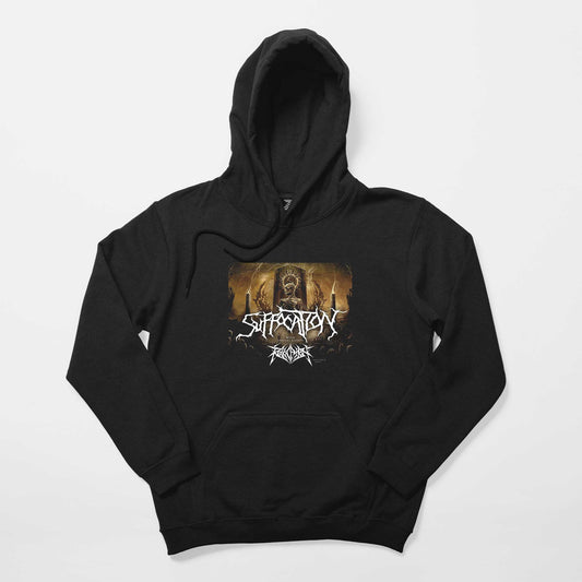 Suffocation With Special Guests Siyah Kapşonlu Sweatshirt Hoodie Hoodie