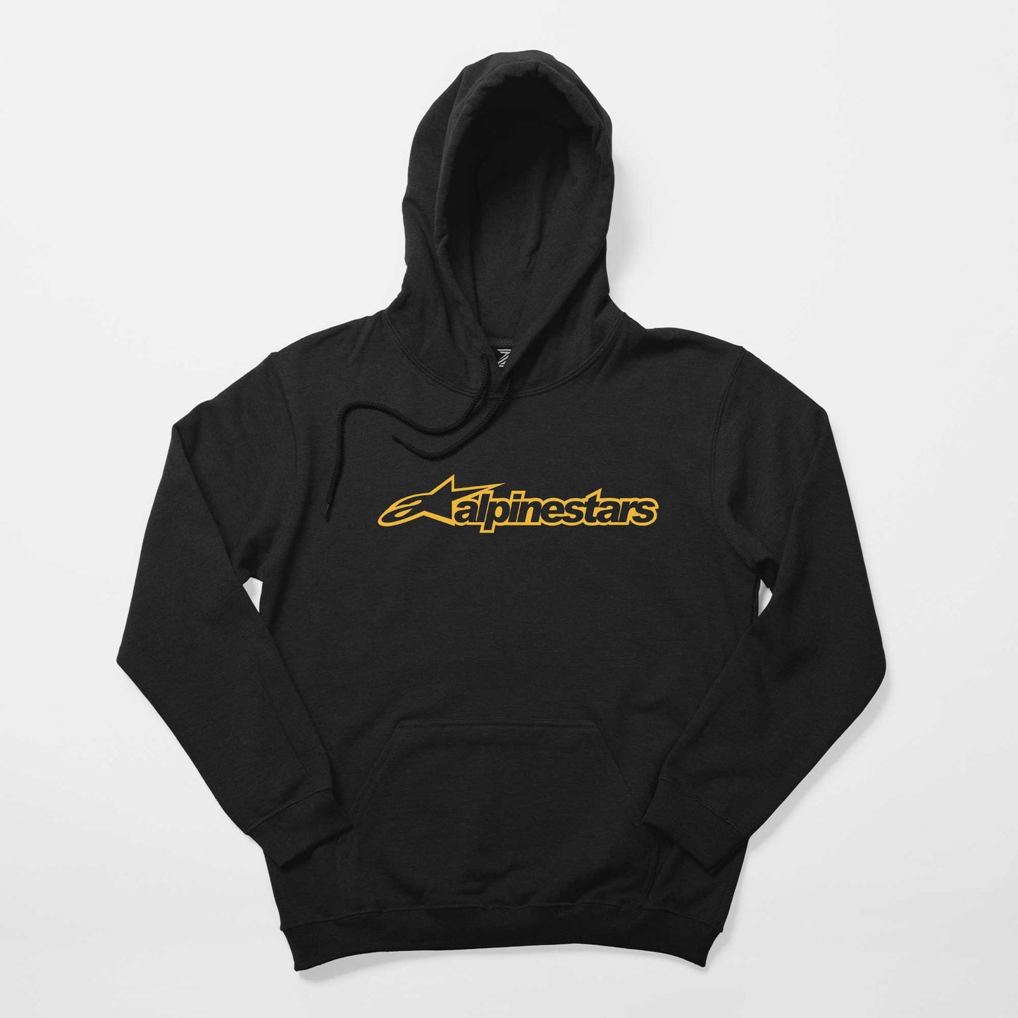 Alpinestars Logo Gold Siyah Kapşonlu Sweatshirt Hoodie