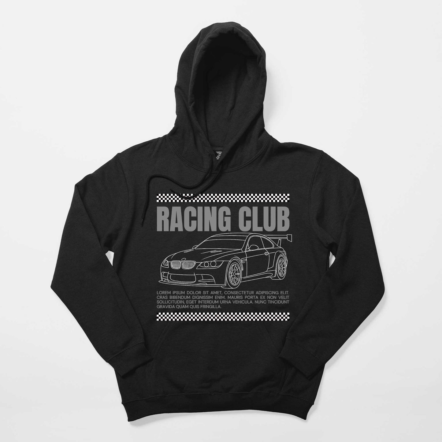 Bmw Racing Club Siyah Kapşonlu Sweatshirt Hoodie