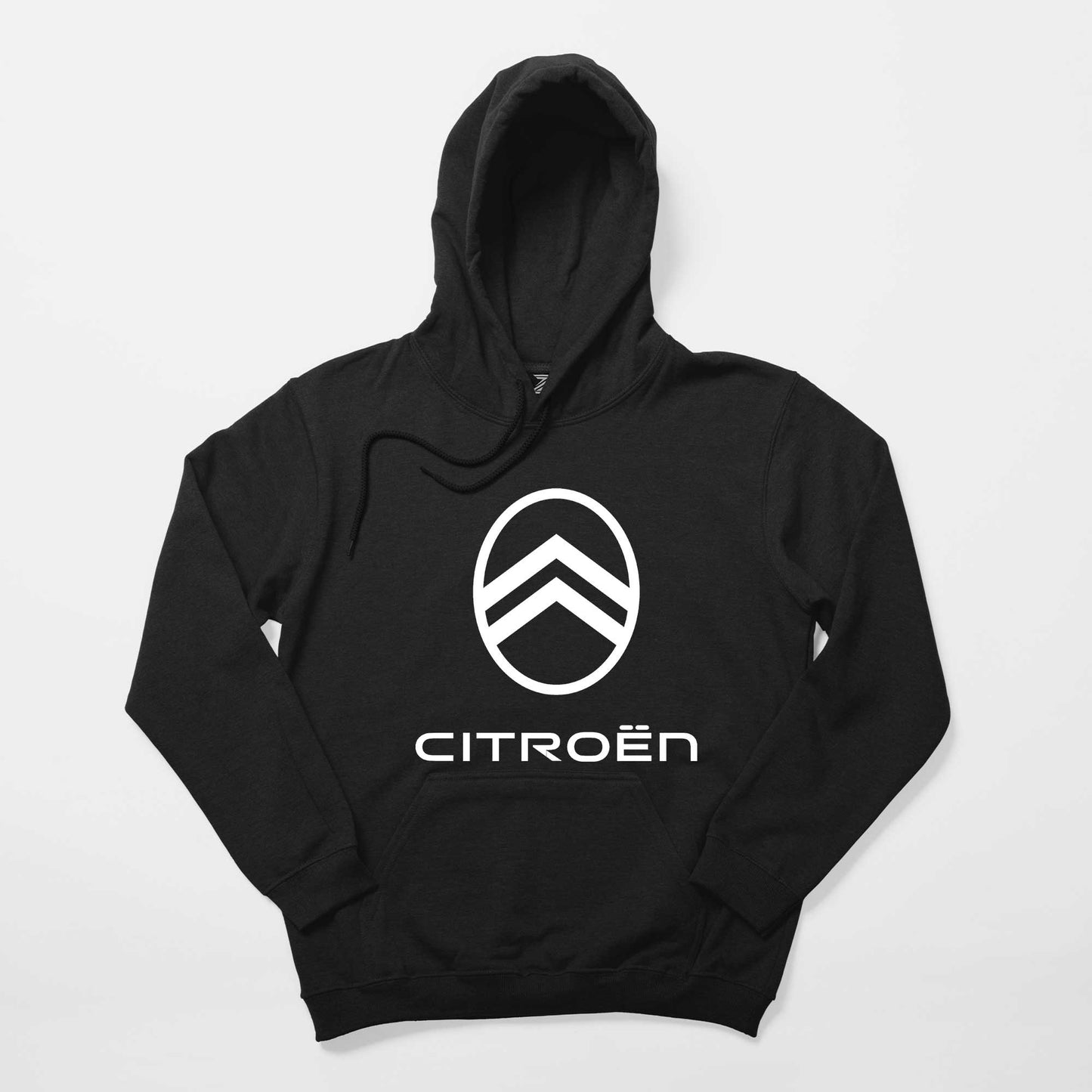 Citroen Text Logo Siyah Kapşonlu Sweatshirt Hoodie