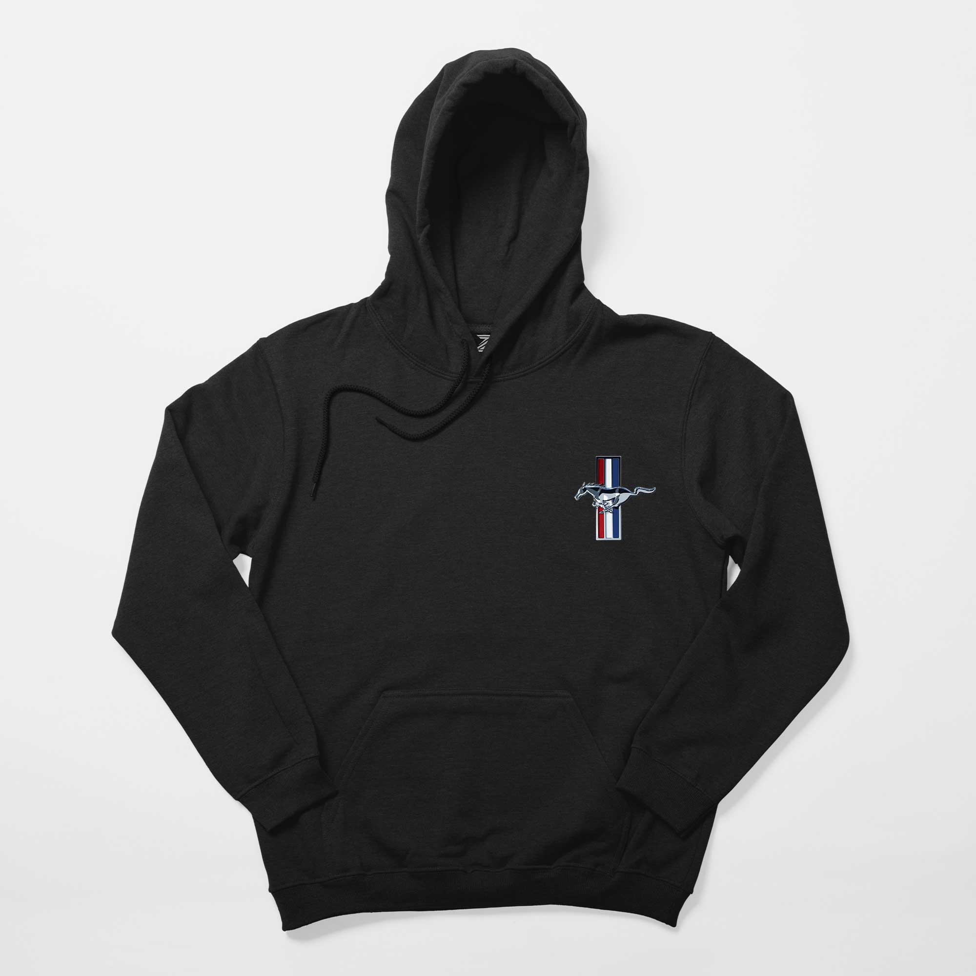 Ford Mustang Logo Siyah Kapşonlu Sweatshirt Hoodie | Zepplin Giyim