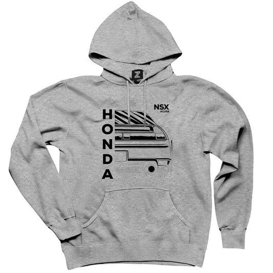 Honda NSX Acura Gri Kapşonlu Sweatshirt Hoodie
