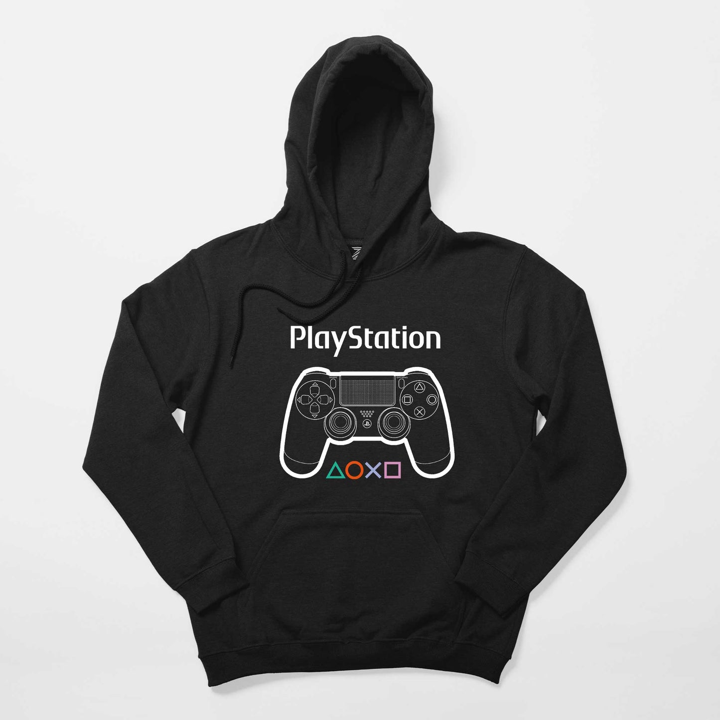 Playstation Gamepad Text Siyah Kapşonlu Sweatshirt Hoodie