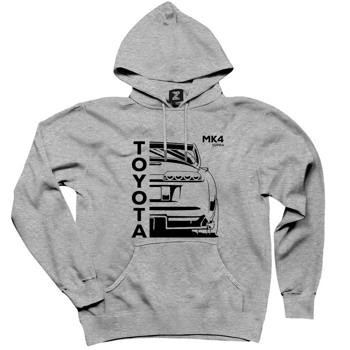 Toyata MK4 Supra Gri Kapşonlu Sweatshirt Hoodie
