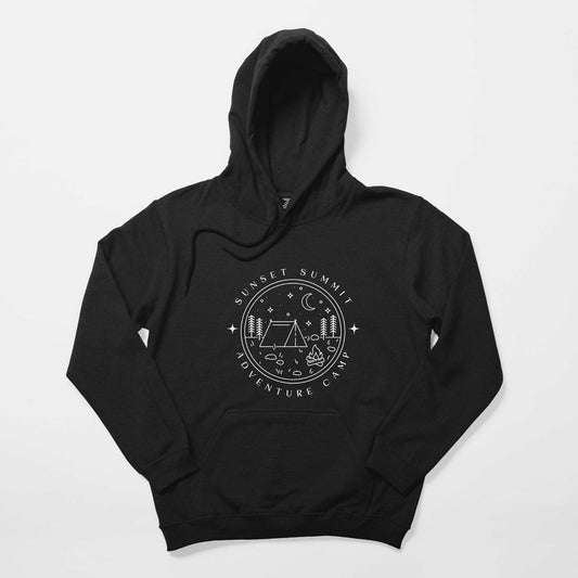 Adventure Camp Siyah Kapşonlu Sweatshirt Hoodie