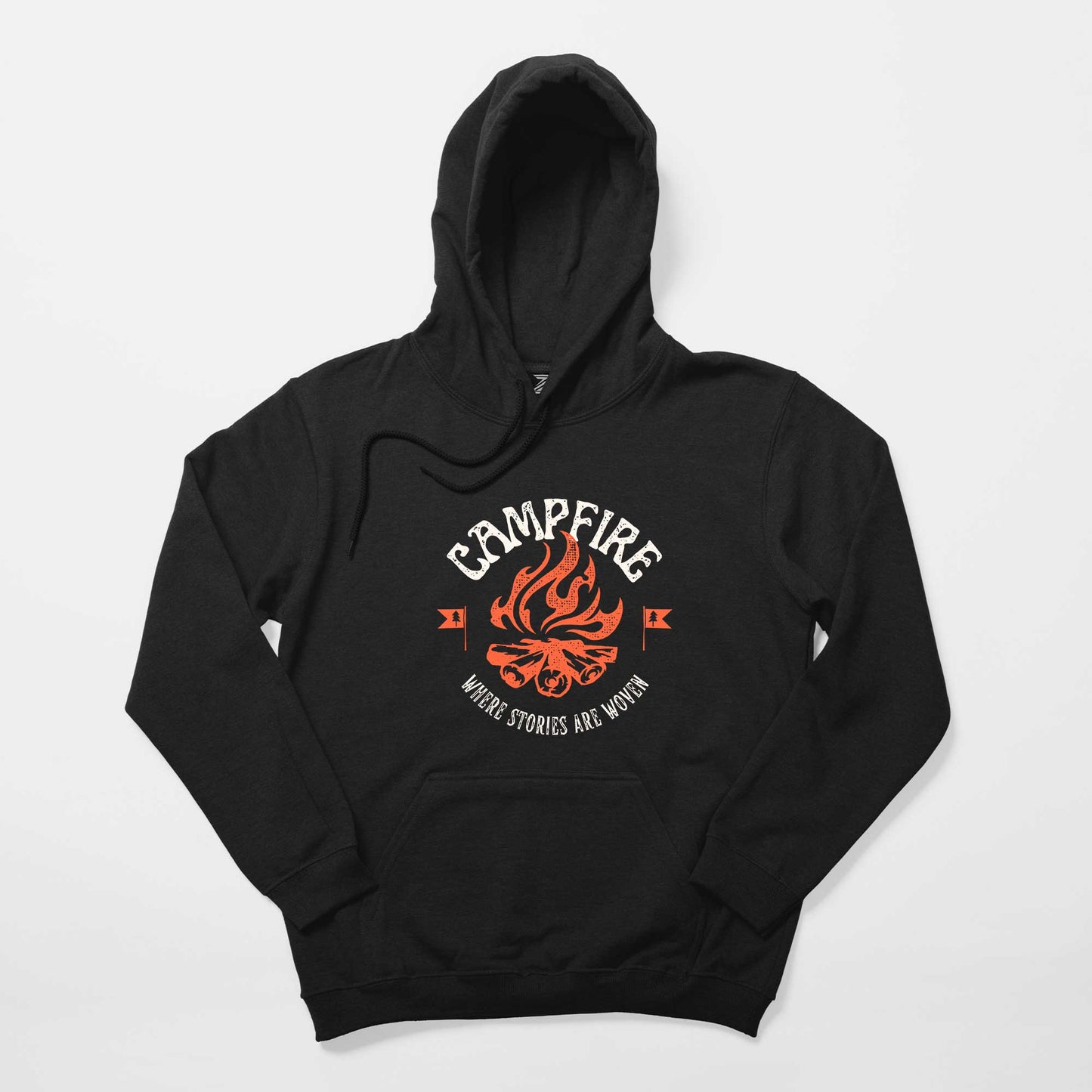 Camp Fire Siyah Kapşonlu Sweatshirt Hoodie