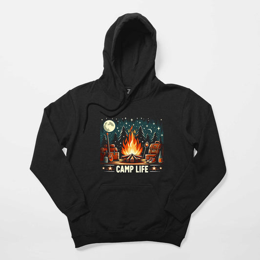 Camp Life Siyah Kapşonlu Sweatshirt Hoodie