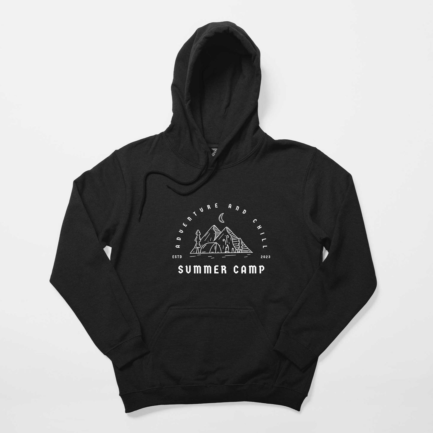 Summer Camp Siyah Kapşonlu Sweatshirt Hoodie