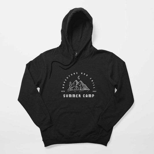 Summer Camp Siyah Kapşonlu Sweatshirt Hoodie