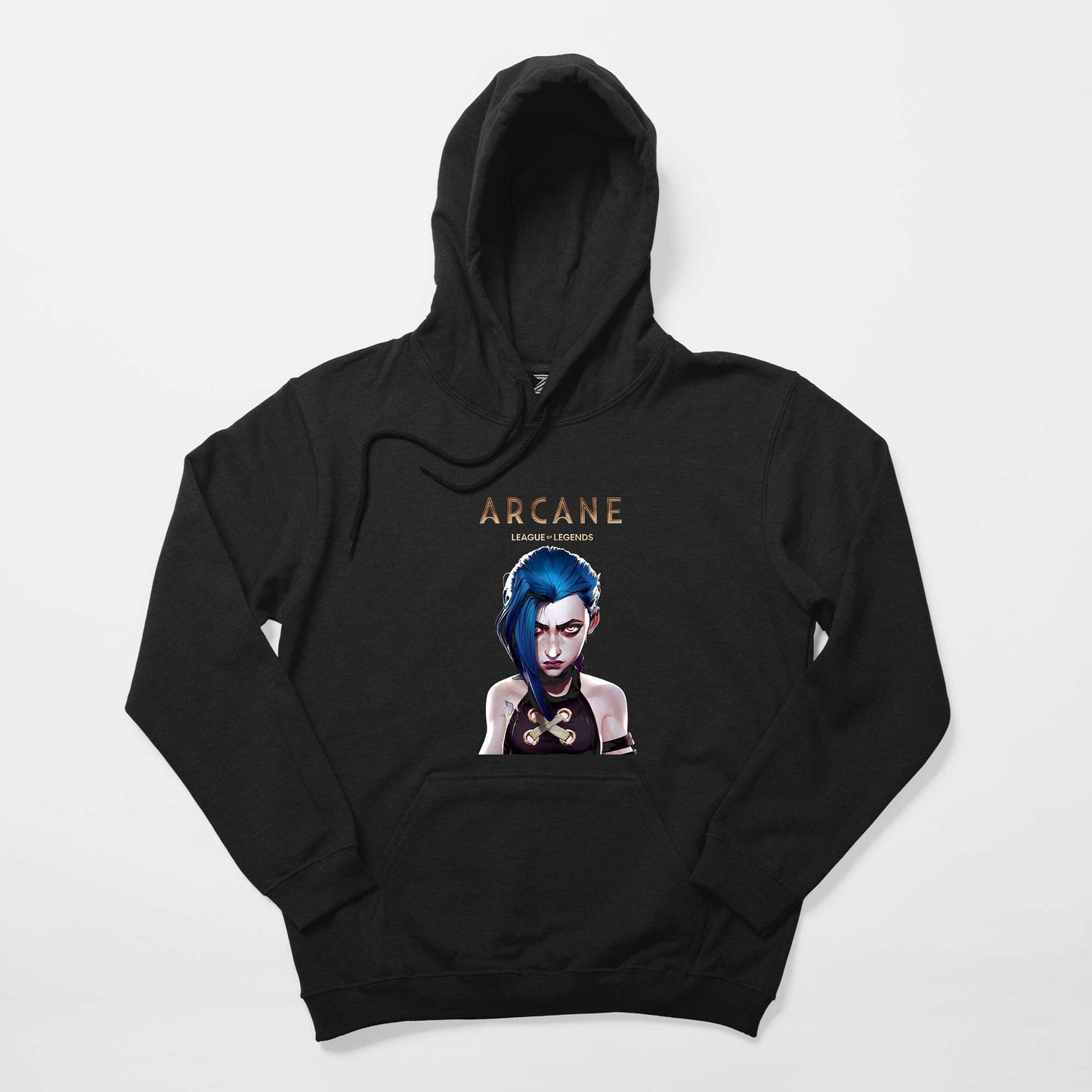 Arcane Lol Siyah Kapşonlu Sweatshirt Hoodie