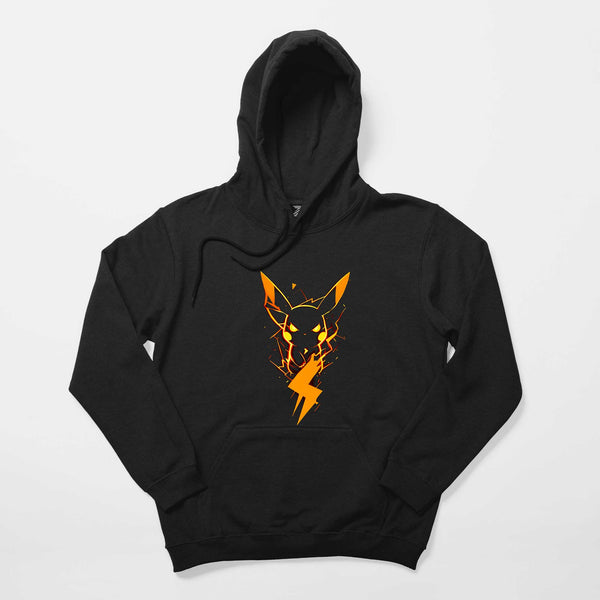 Pikachu Siyah Kapşonlu Sweatshirt Hoodie