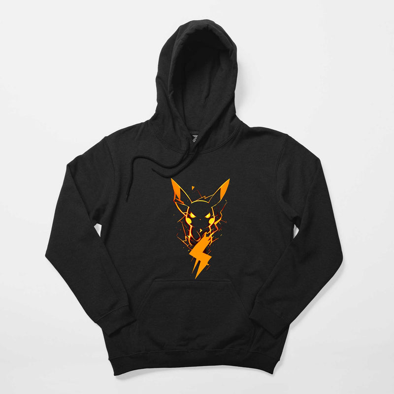 Pikachu Siyah Kapşonlu Sweatshirt Hoodie