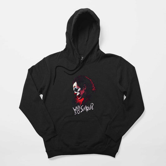 Joker Siyah Kapşonlu Sweatshirt Hoodie