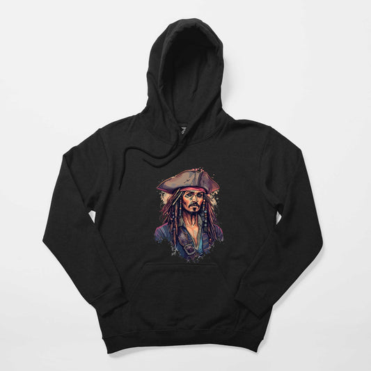 Kaptan Jack Jeperow Siyah Kapşonlu Sweatshirt Hoodie