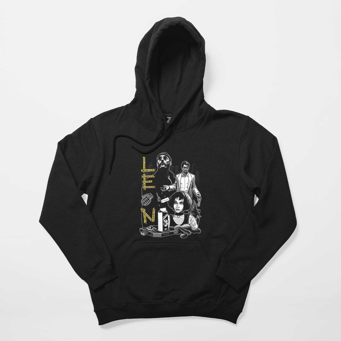 Leon Siyah Kapşonlu Sweatshirt Hoodie